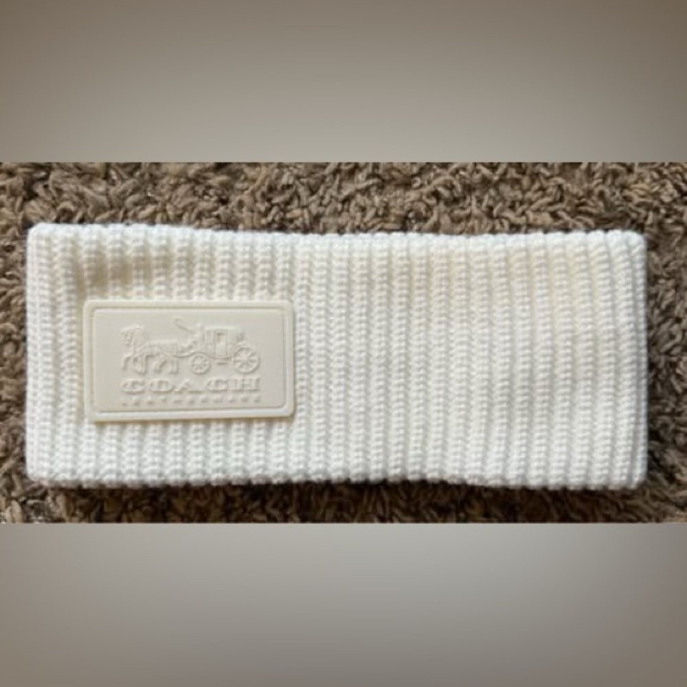 Coach Cream Knitted Headband